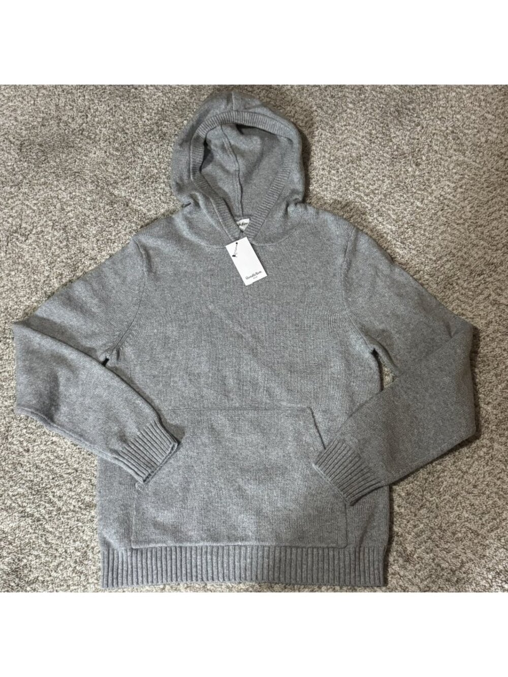 Goodfellow & Co Hoodie Men's Size S Gray Knit Pullover Sweatshirt New with Tags